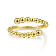 Buy 14K Yellow Gold Bujukan Bead Bypass Ring for her