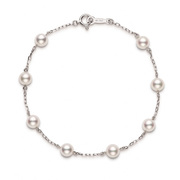 Mikimoto 18K White Gold Akoya Pearl Bracelet